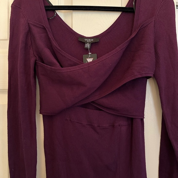 Guess Women's Purple Long Sleeve Dress size medium - Picture 2 of 6